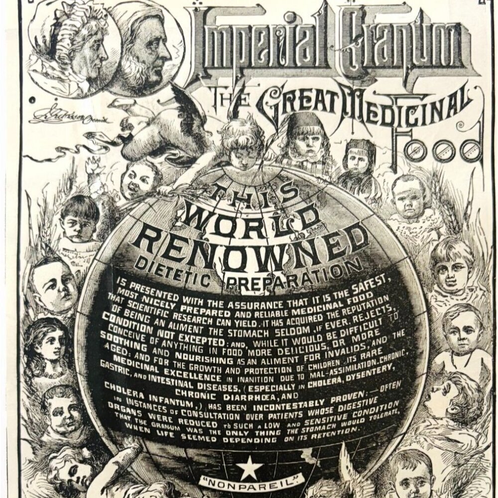 1886 Imperial Granum Medicine Advertisement Victorian Medicinal Food DWKK27D